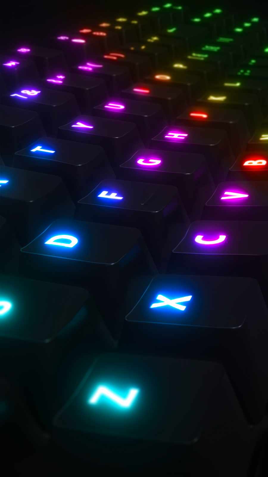 RGB Keyboard iPhone Wallpaper