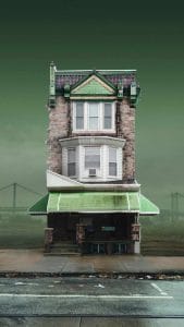 Retro House iPhone Wallpaper