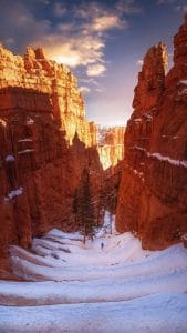 Rock Mountains Snow iPhone Wallpaper