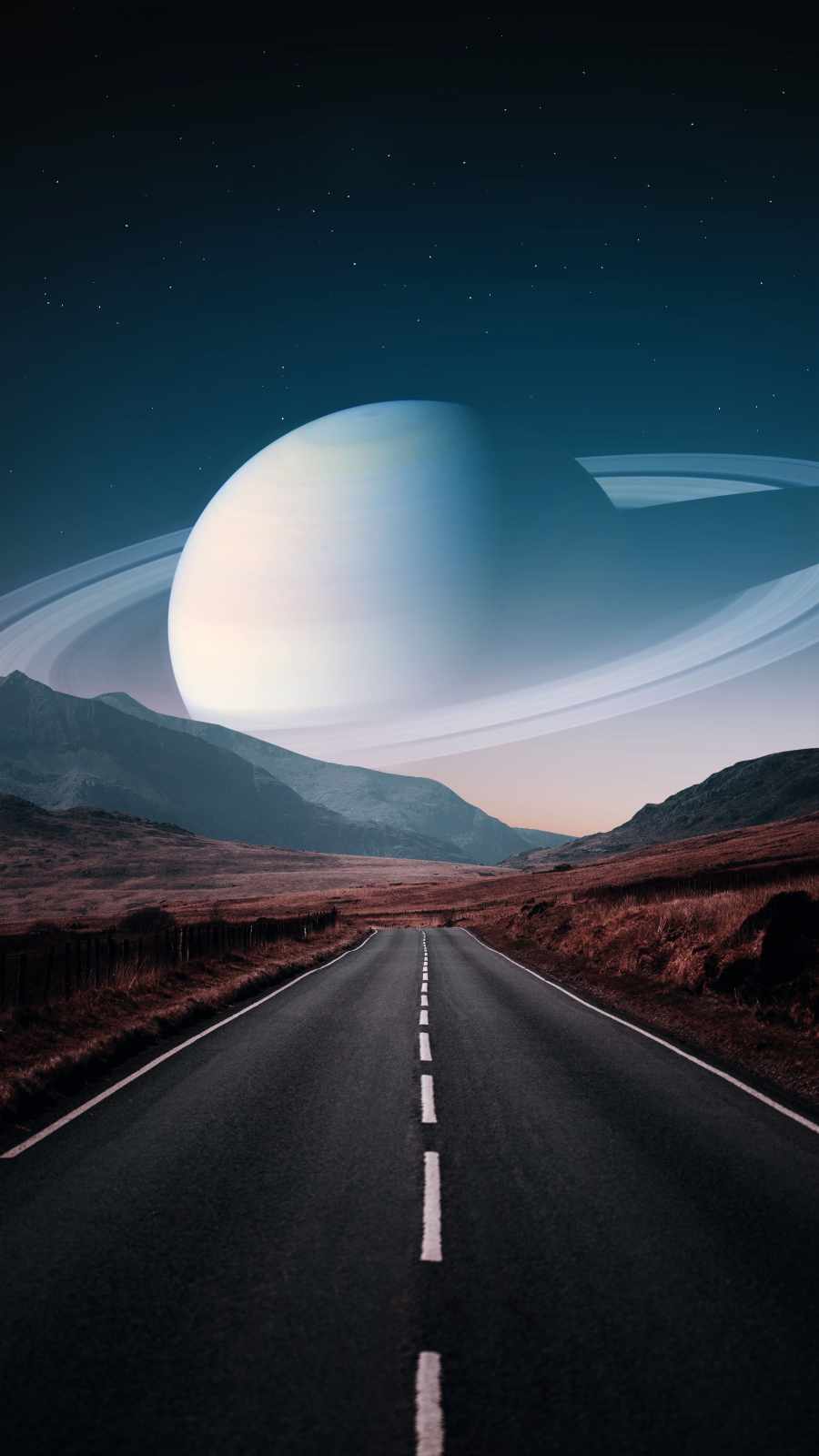 Saturn Road iPhone Wallpaper