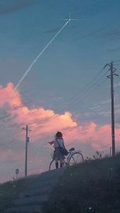 Shooting Star Anime World iPhone Wallpaper Shooting Star Anime World iPhone Wallpaper