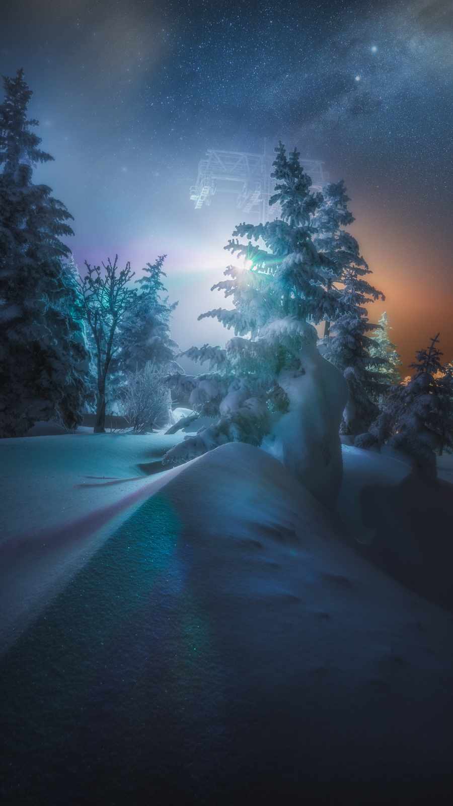 Snow Light iPhone Wallpaper