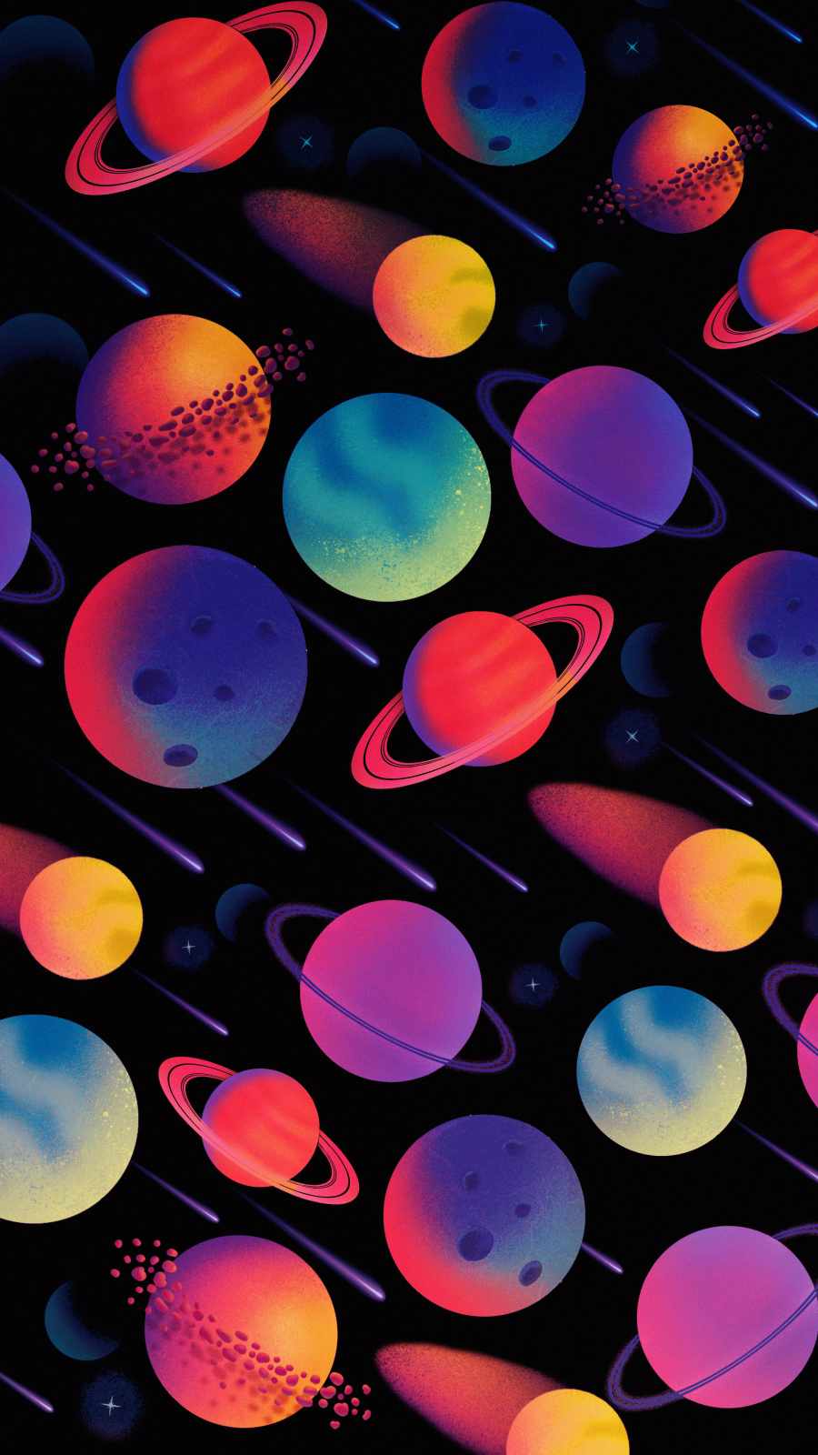 Solar Planets iPhone Wallpaper