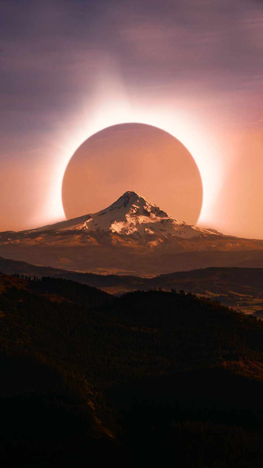 Super Moon Eclipse iPhone Wallpaper