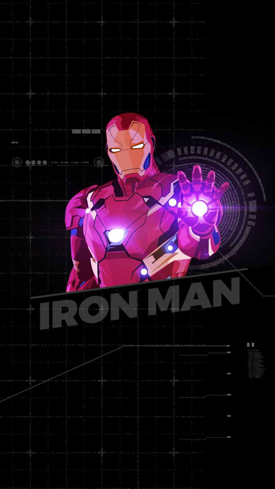 The Iron Man Design iPhone Wallpaper