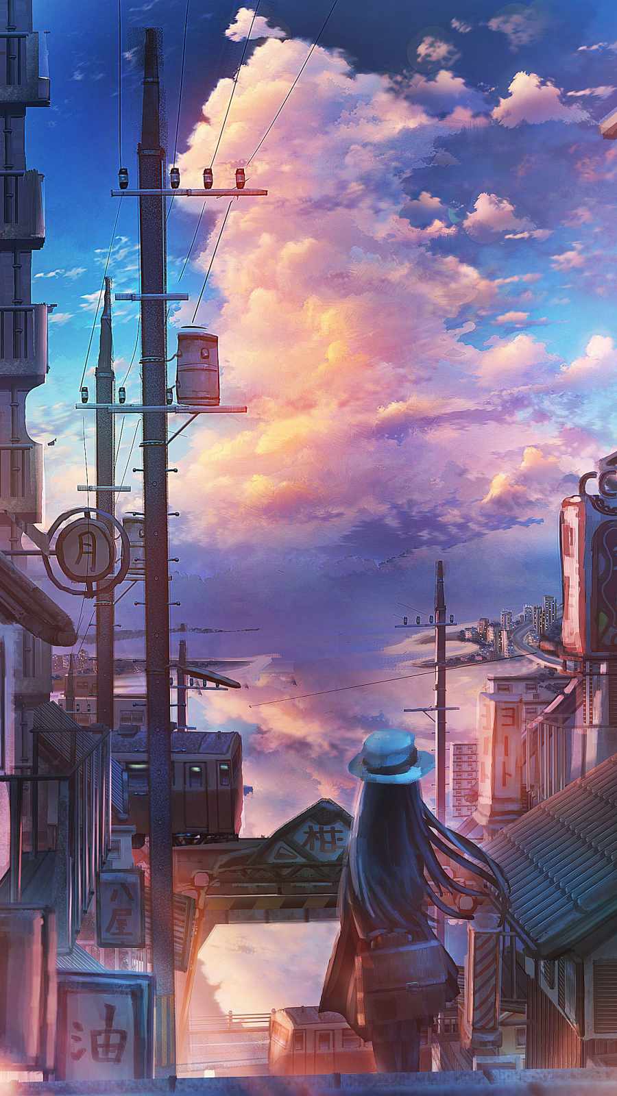 Traveller Girl Anime iPhone Wallpaper