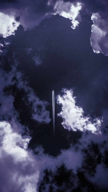 Aircraft Flying in Sky iPhone Wallpaper
