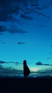 Alone Watching Horizon iPhone Wallpaper Alone Watching Horizon iPhone Wallpaper