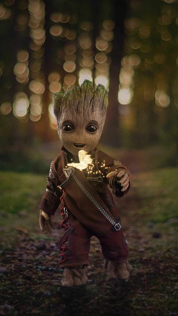 Baby Groot iPhone Wallpaper