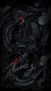 Black Dragon vs Ninja iPhone Wallpaper