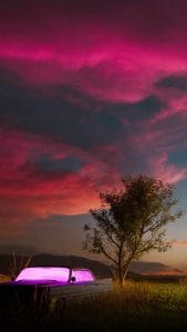Classic Car and Sky iPhone Wallpaper