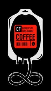 Coffee Blood iPhone Wallpaper