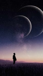 Cosmos Watching iPhone Wallpaper