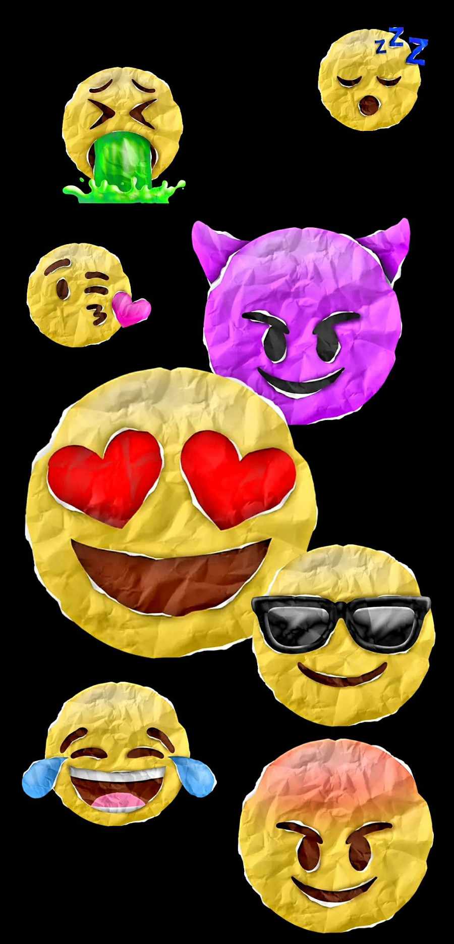 Emoji Faces iPhone Wallpaper