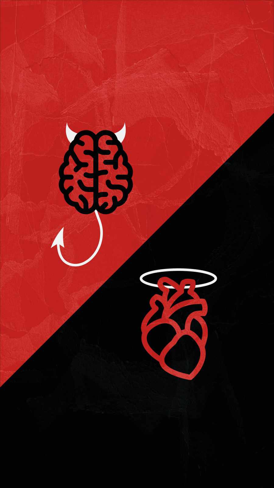 Evil Brain Innocent Heart iPhone Wallpaper