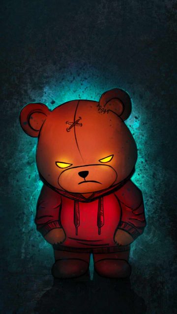 Evil Teddy iPhone Wallpaper