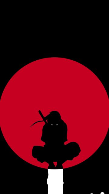 Fighter and the red sun iPhone Wallpaper