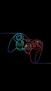 Gamer Neon Art iPhone Wallpaper