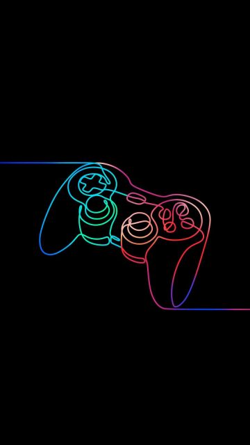 Gamer Neon Art iPhone Wallpaper