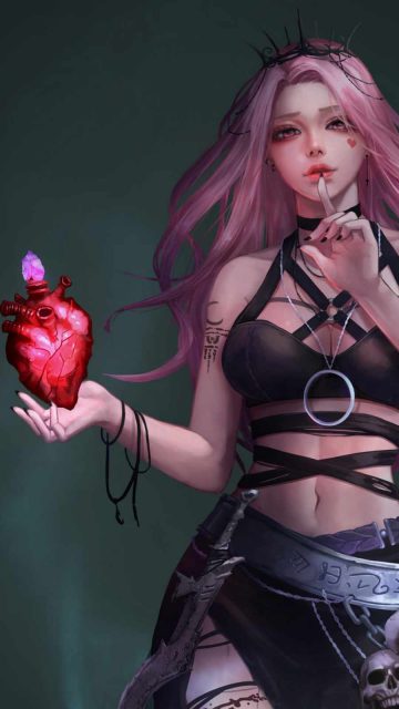 Heart Stealer Girl iPhone Wallpaper