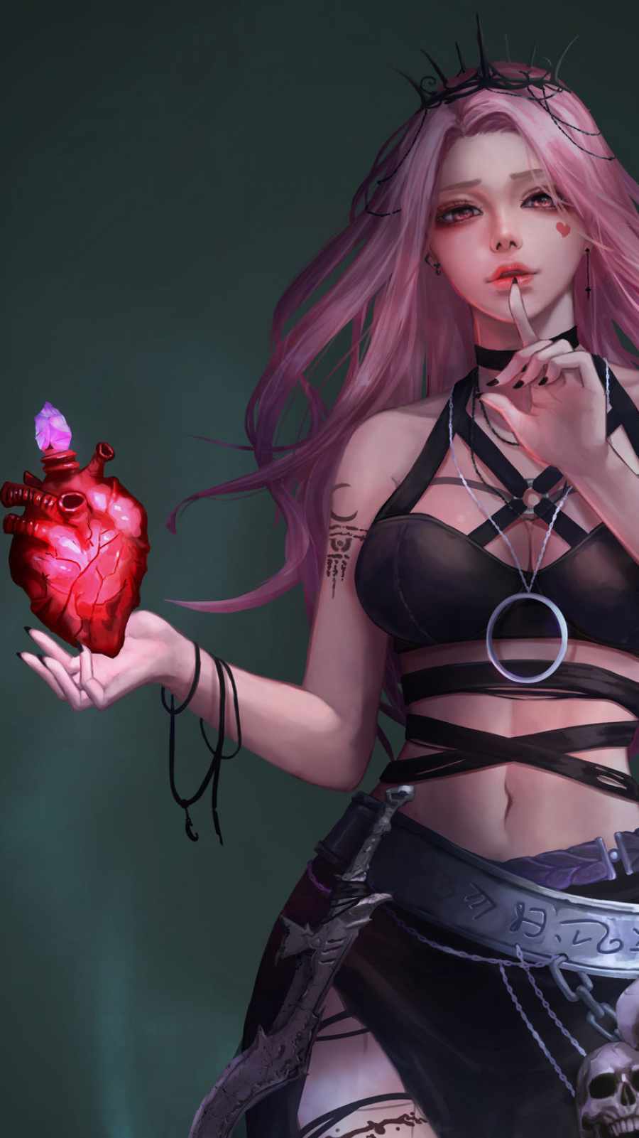 Heart Stealer Girl iPhone Wallpaper