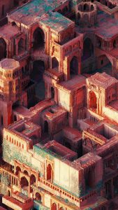 Lego Old Strecture iPhone Wallpaper