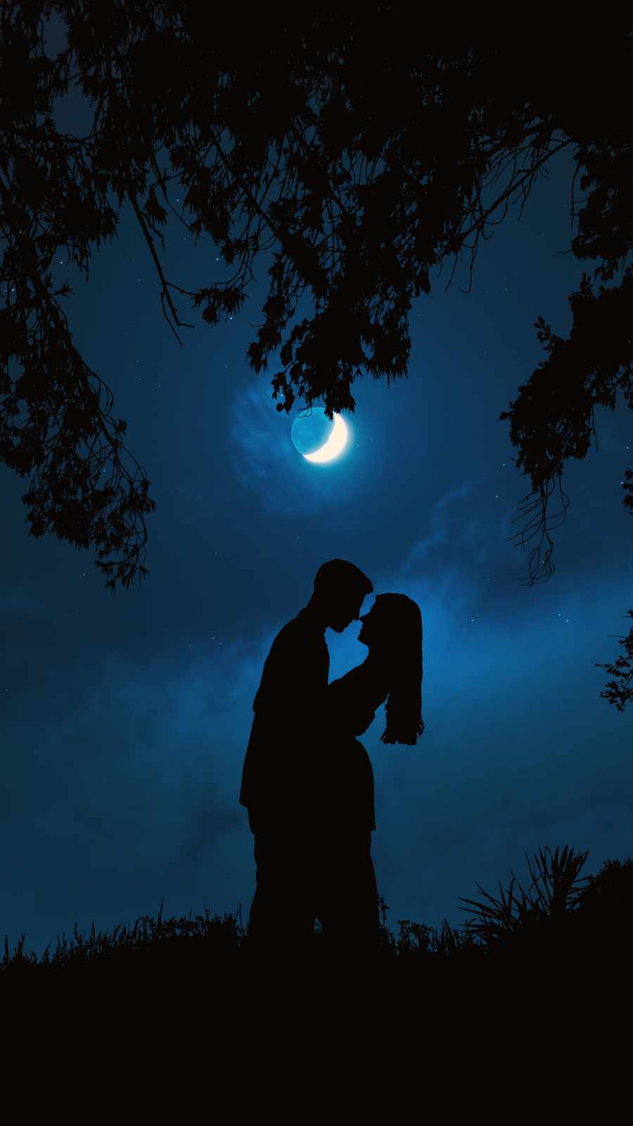 Love Moon Night iPhone Wallpaper