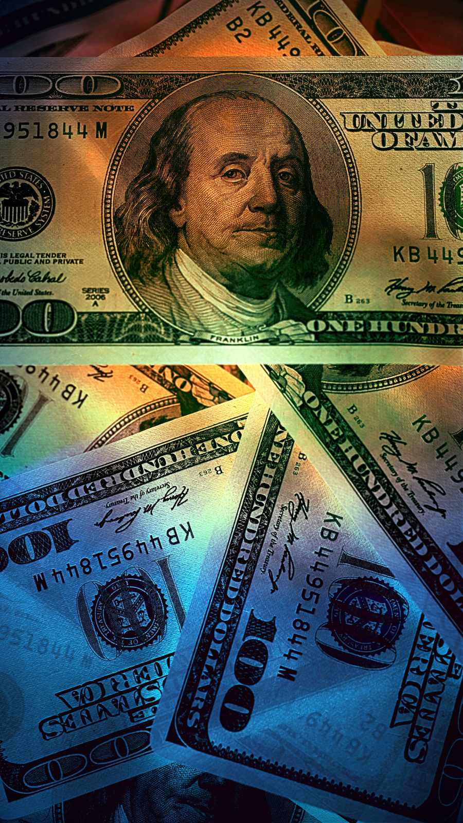 One hundred dollar bills as a wallpaper Background of american one hundred  dollar bills Stock Photo  Alamy