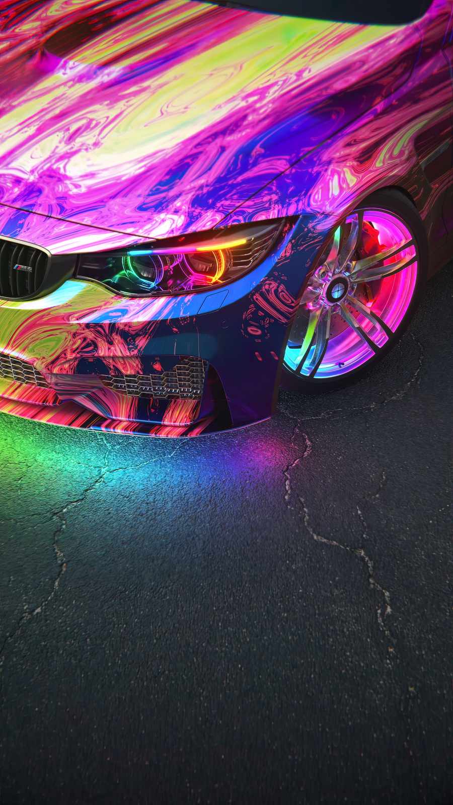 Neon BMW iPhone Wallpaper