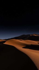 Night Desert Dunes 4K iPhone Wallpaper