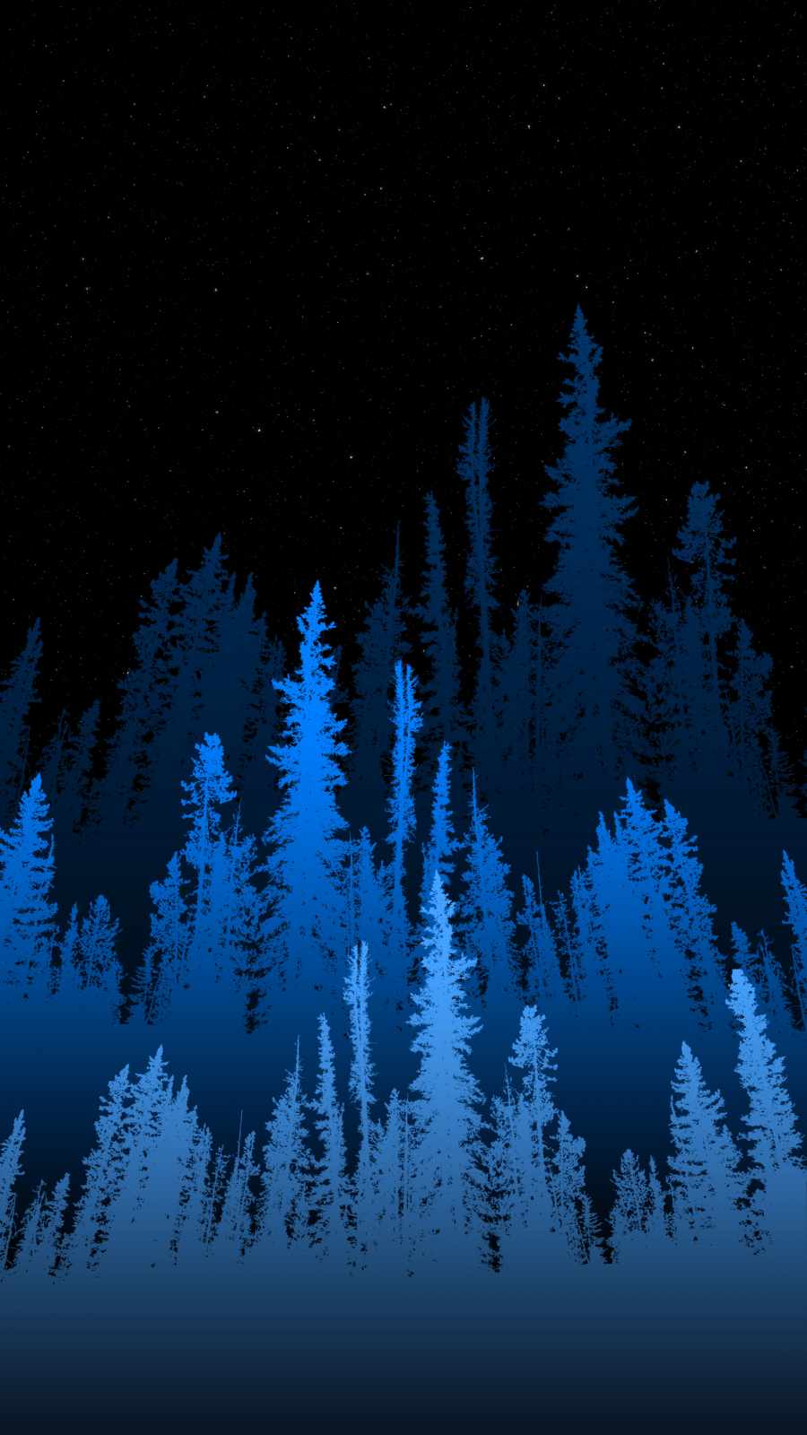 Night Forest Trees iPhone Wallpaper