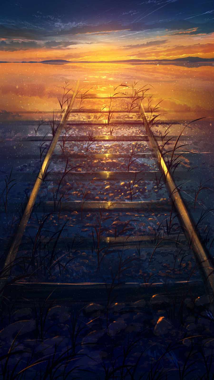 Old Railroad Anime iPhone Wallpaper