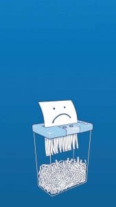 Paper Shredder Minimal iPhone Wallpaper