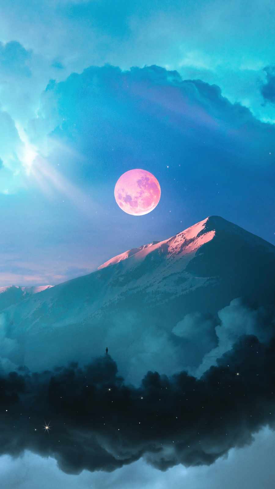 Purple Moon iPhone Wallpaper