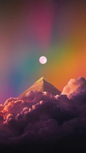 Pyramid Moon iPhone Wallpaper