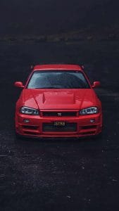 Red nissan Skyline iPhone Wallpaper