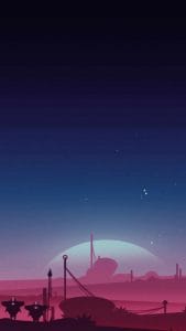 Robo World Minimal iPhone Wallpaper