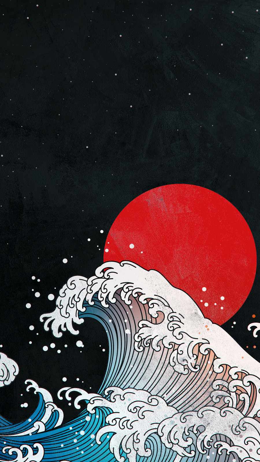 Sea Waves and Sun iPhone Wallpaper
