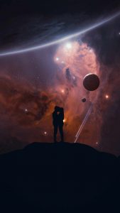 Space Love iPhone Wallpaper