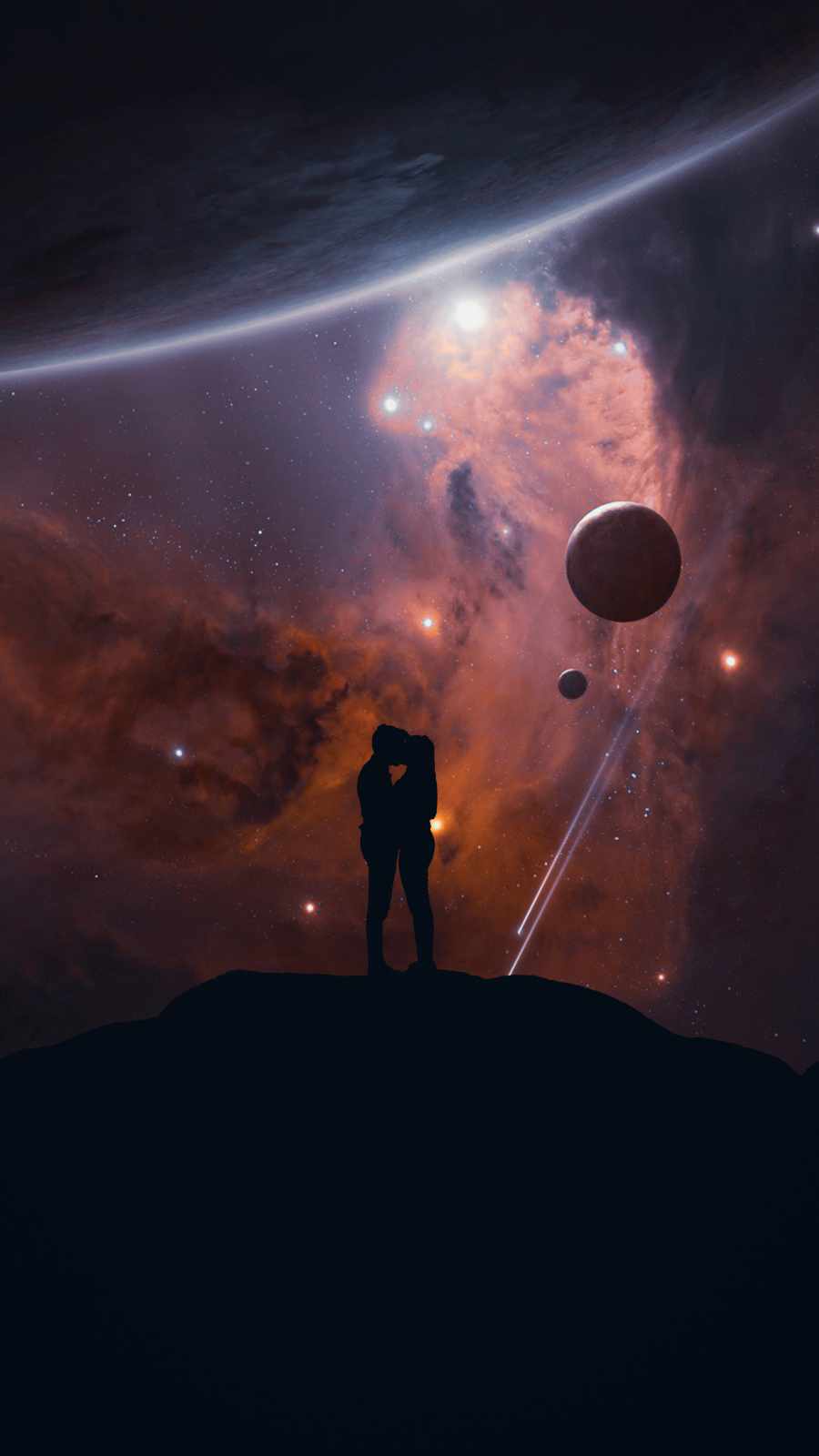 Space Love iPhone Wallpaper