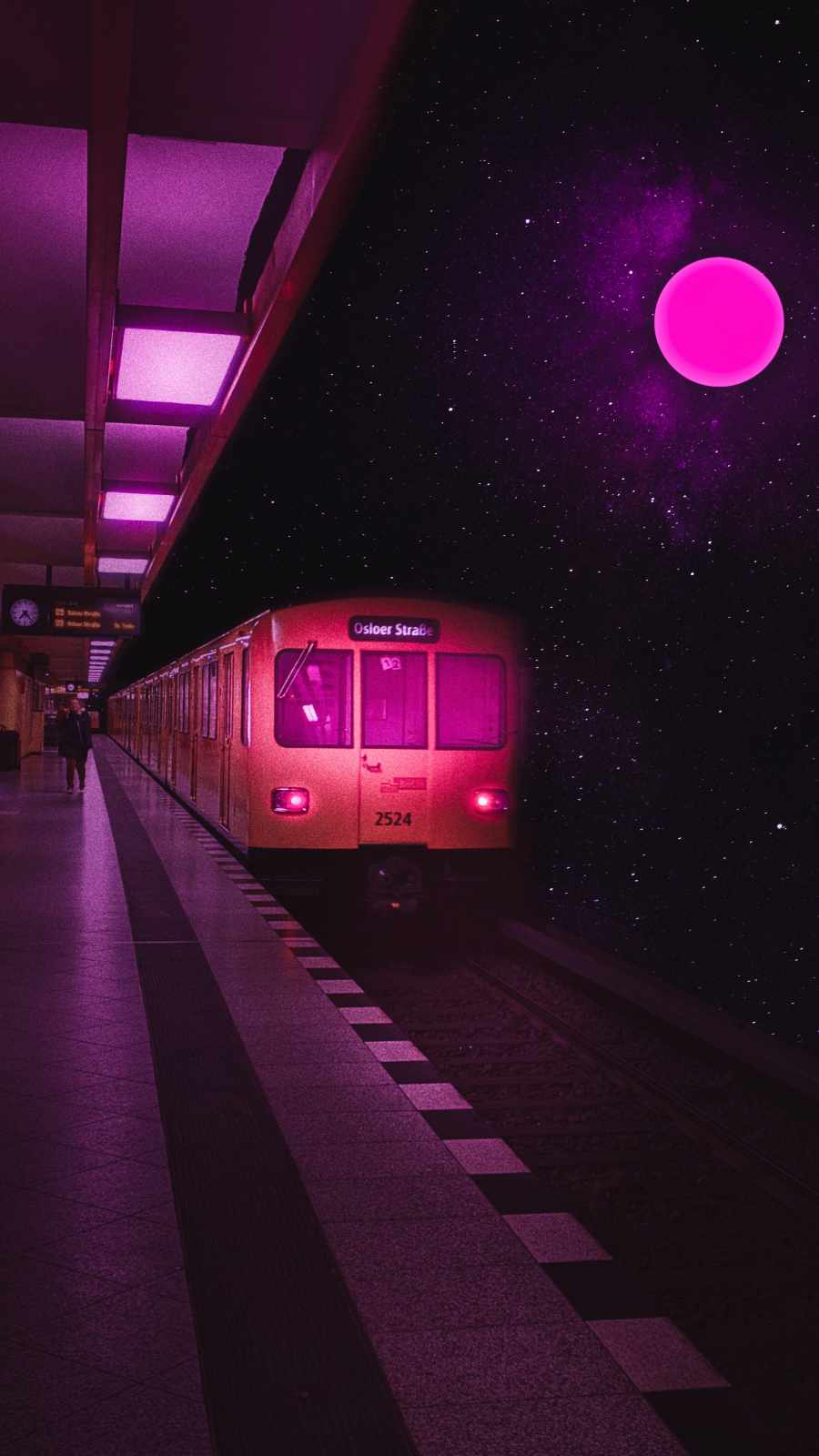Subway in Space iPhone Wallpaper