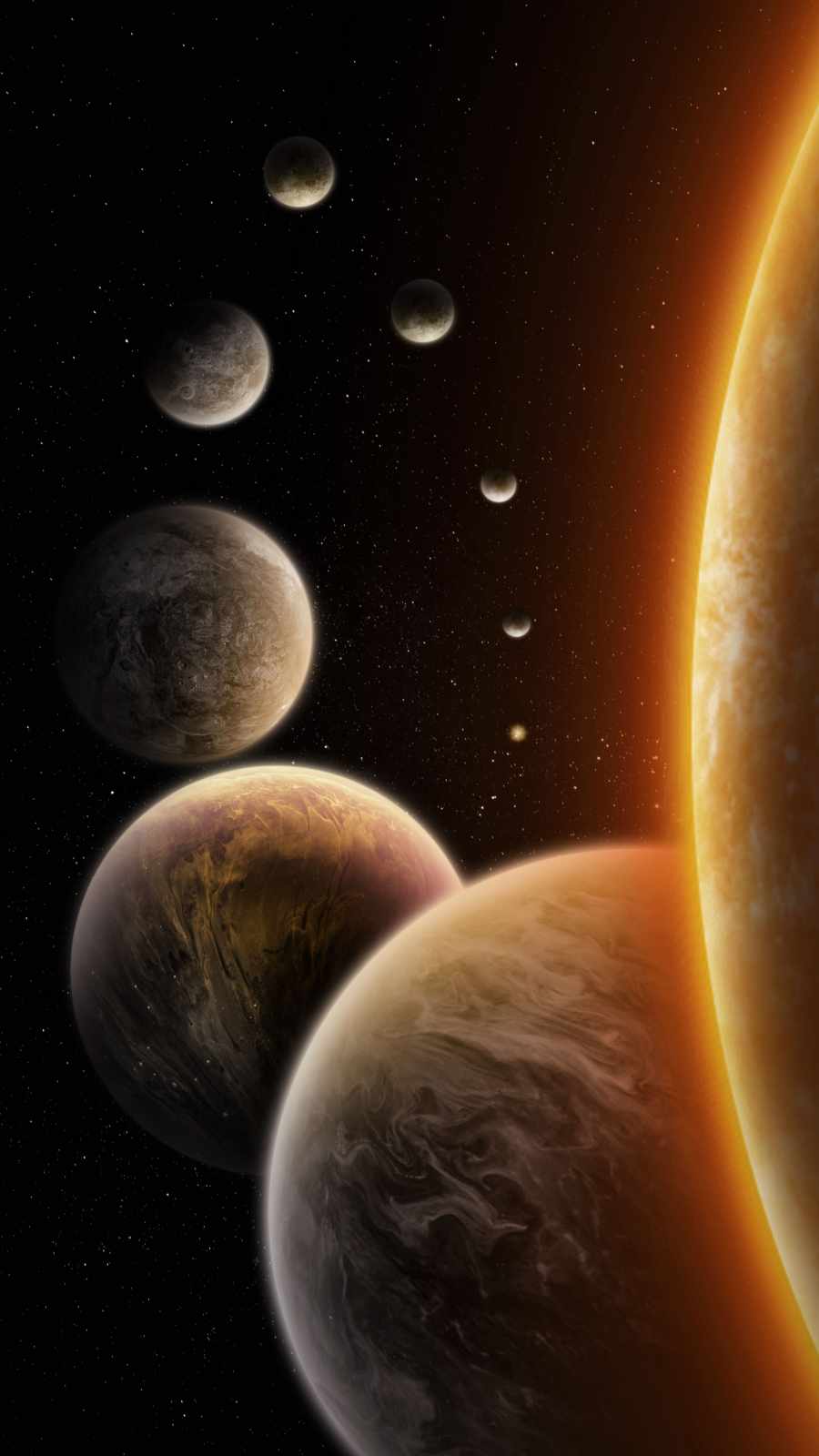Super Planets iPhone Wallpaper