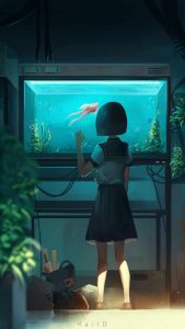 This Fish Lives Alone iPhone Wallpaper This Fish Lives Alone iPhone Wallpaper