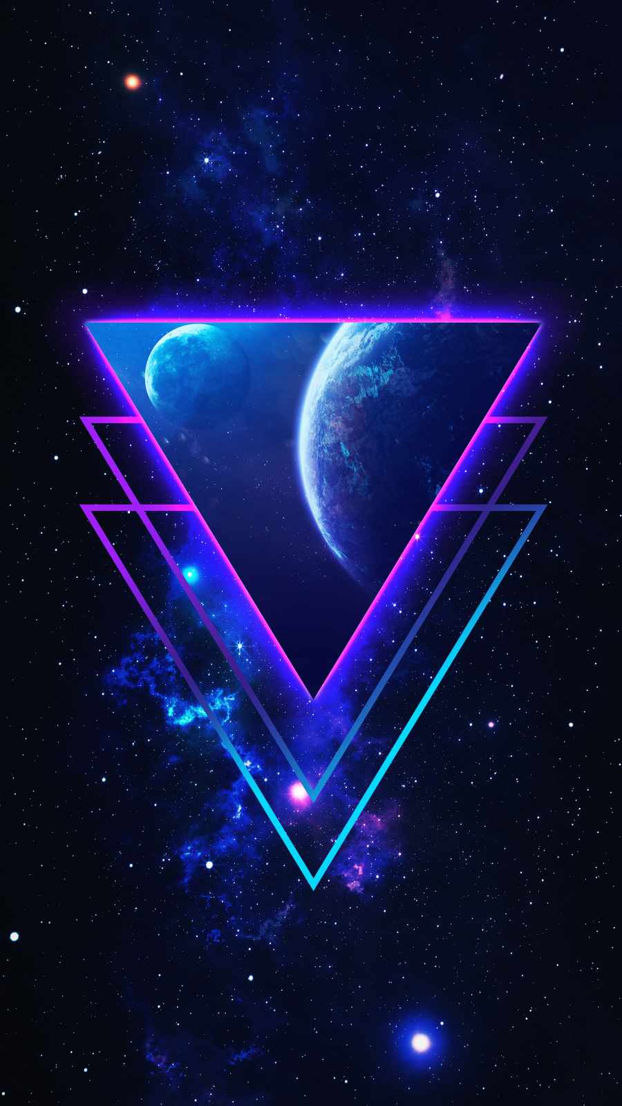 Triangle Space Portal iPhone Wallpaper