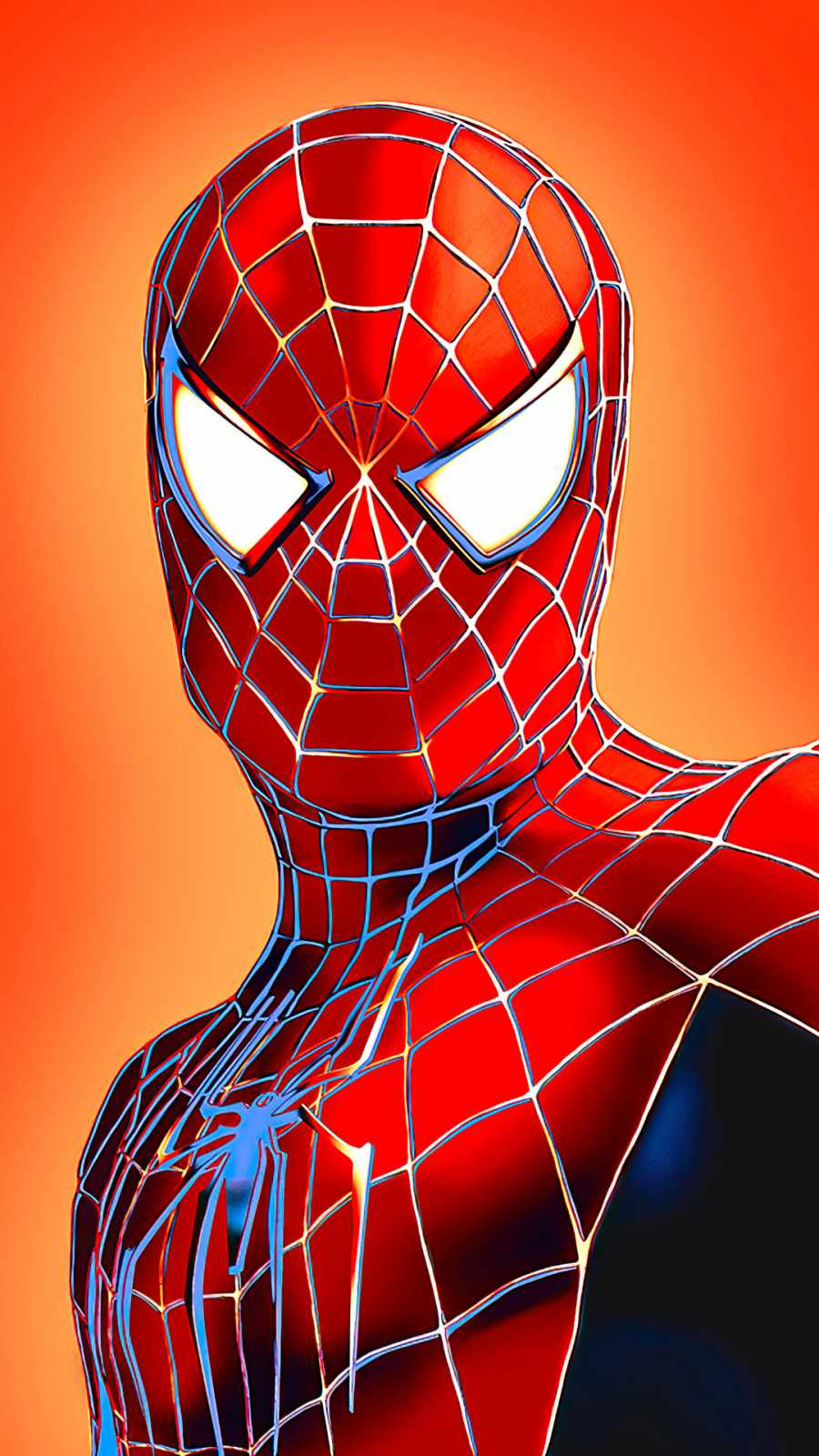 spiderman closeup iPhone Wallpaper
