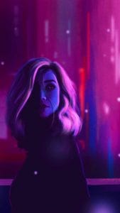 Afterglow Girl iPhone 13 Wallpaper