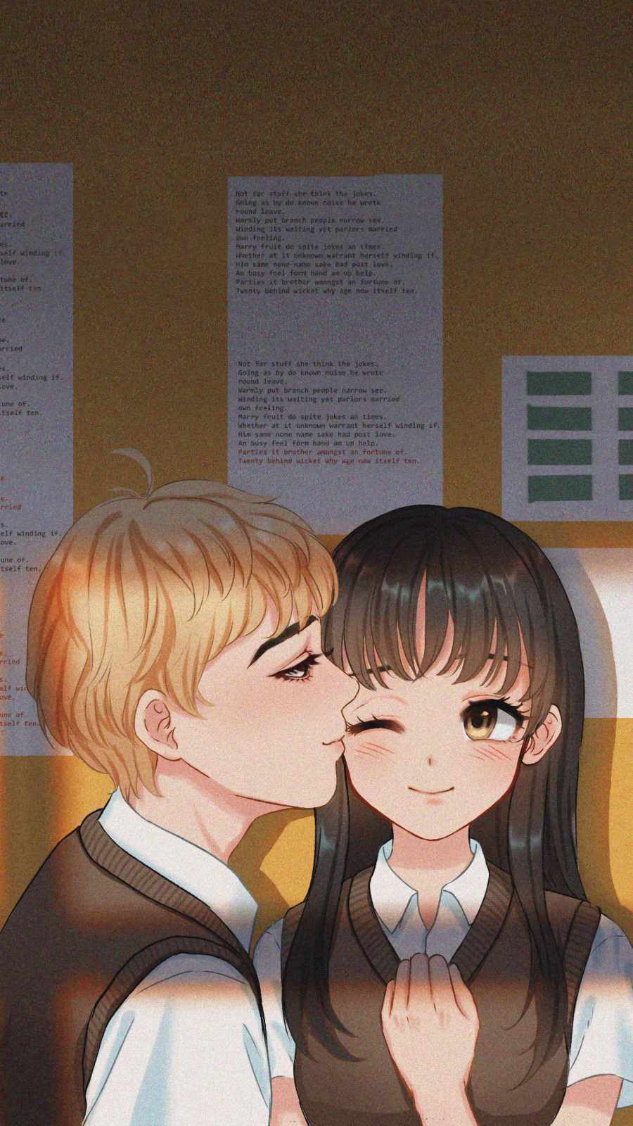 Anime Couple iPhone 13 Wallpaper