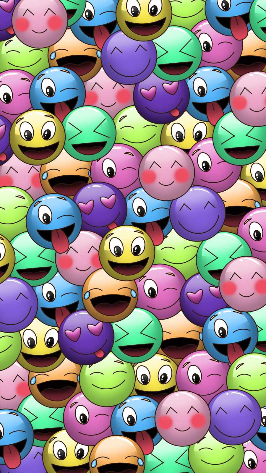 Emotion Faces iPhone 13 Wallpaper