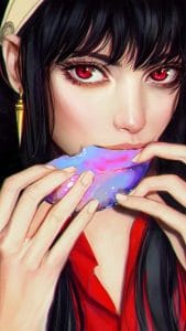 Girl Eating iPhone Wallpaper