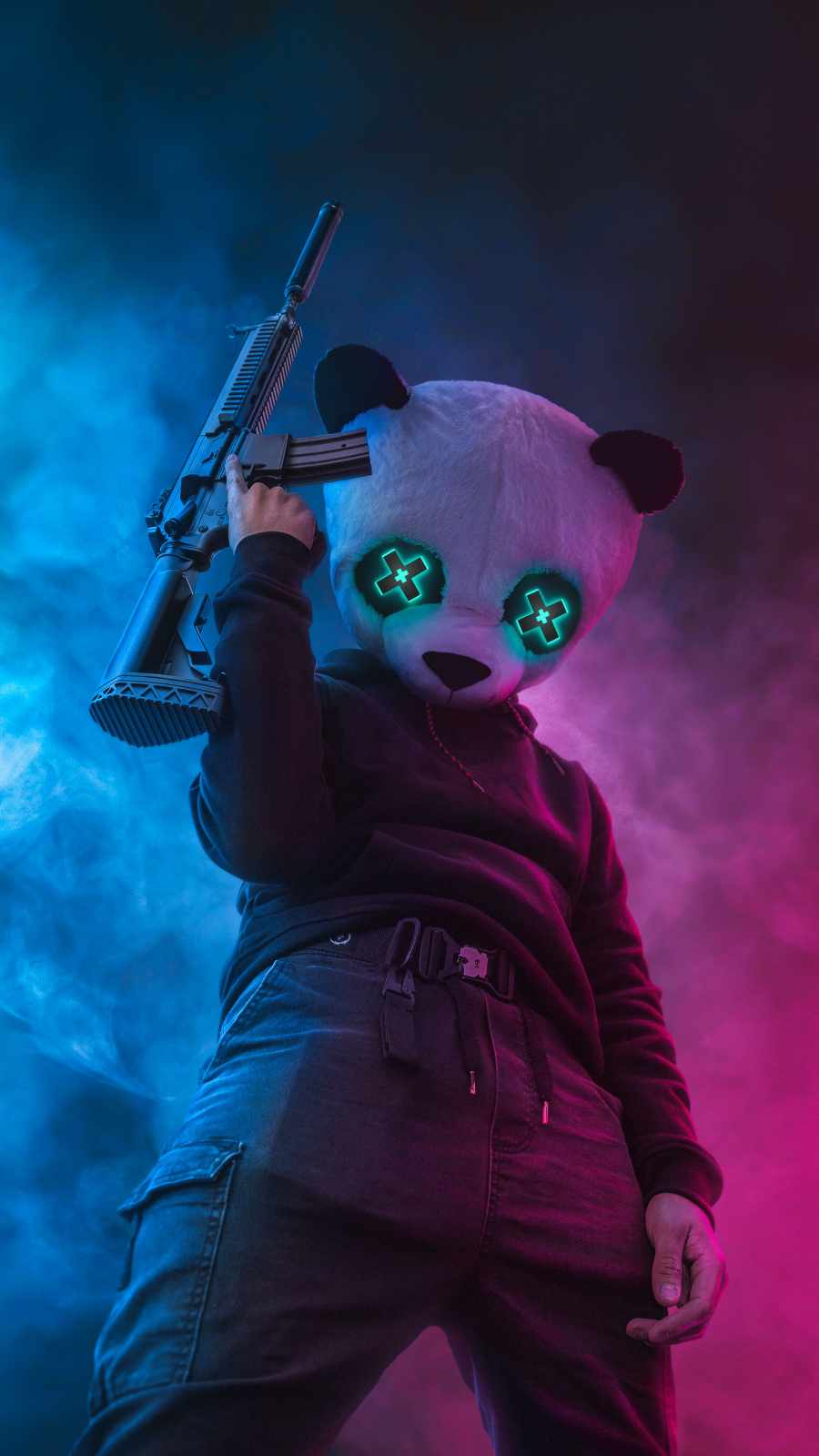 Gun Panda iPhone Wallpaper